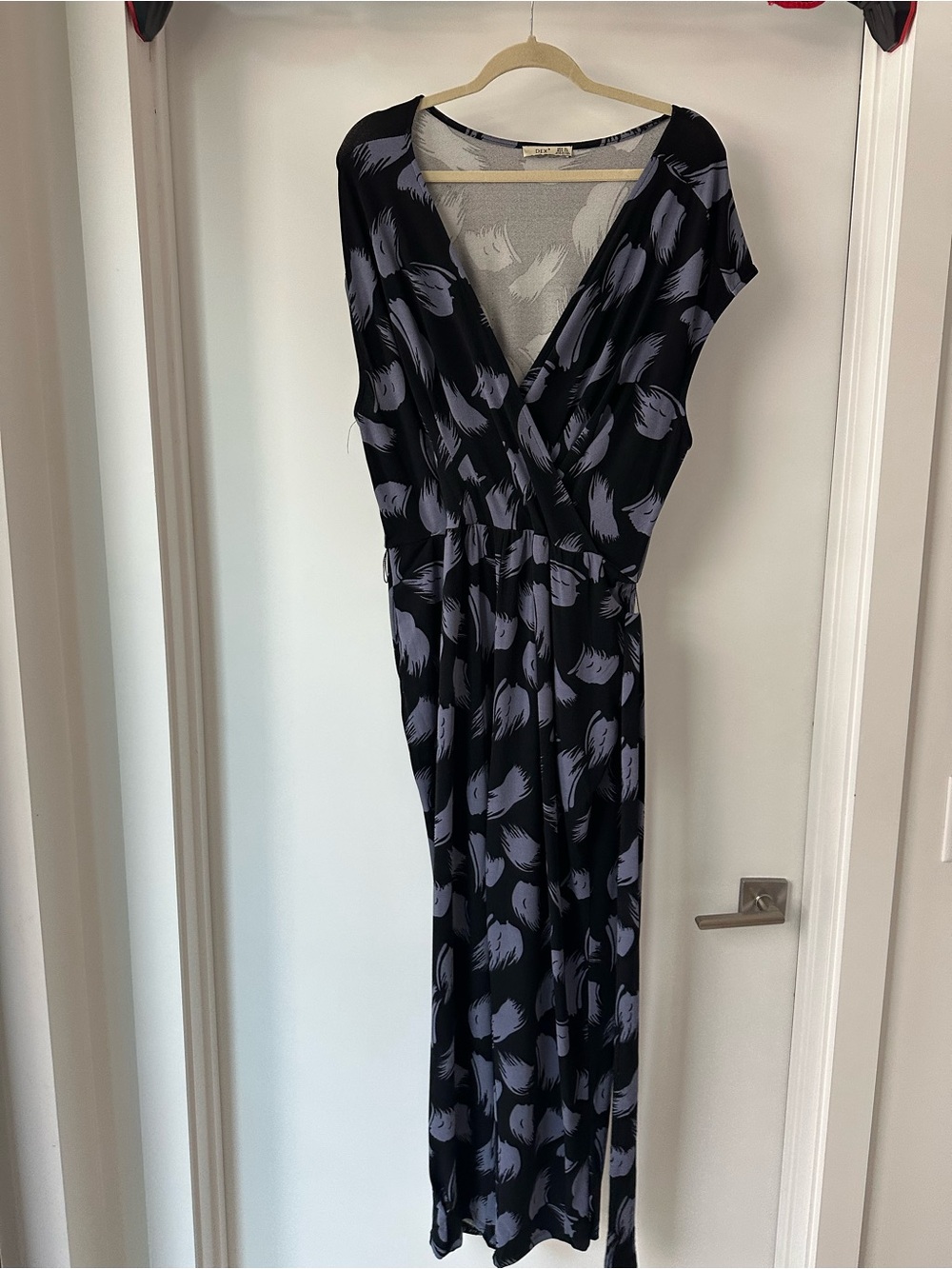 Black & Gray Patterned Women's Jumpsuit